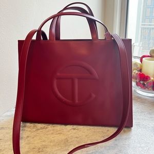 Authentic Oxblood Medium Telfar Shopping Bag